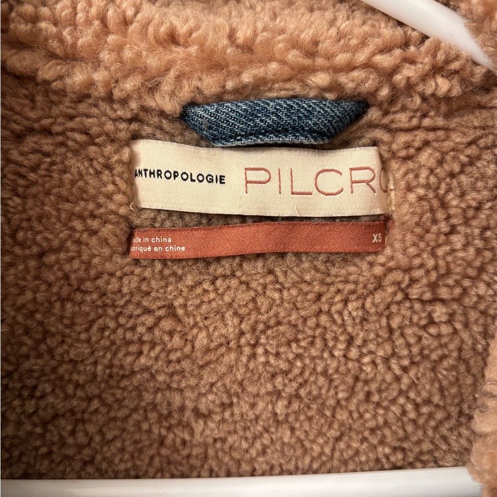 Anthropologie Pilcro Sherpa Lined Denim Jean Jacket Women’s XS - Picture 3 of 3